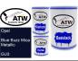 Preview: Opel, Blue Buzz Mica Metallic, GU3: 500ml Lackdose + 500ml Klarlack + 250ml Härter - Set, von ATW Autoteile West.